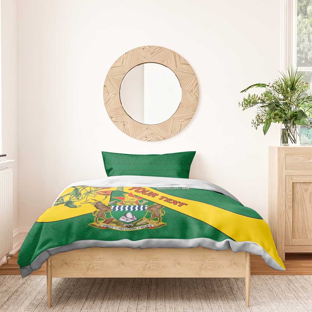Personalised Proudly Zimbabwe Bedding Set Happy Independence Day LT15