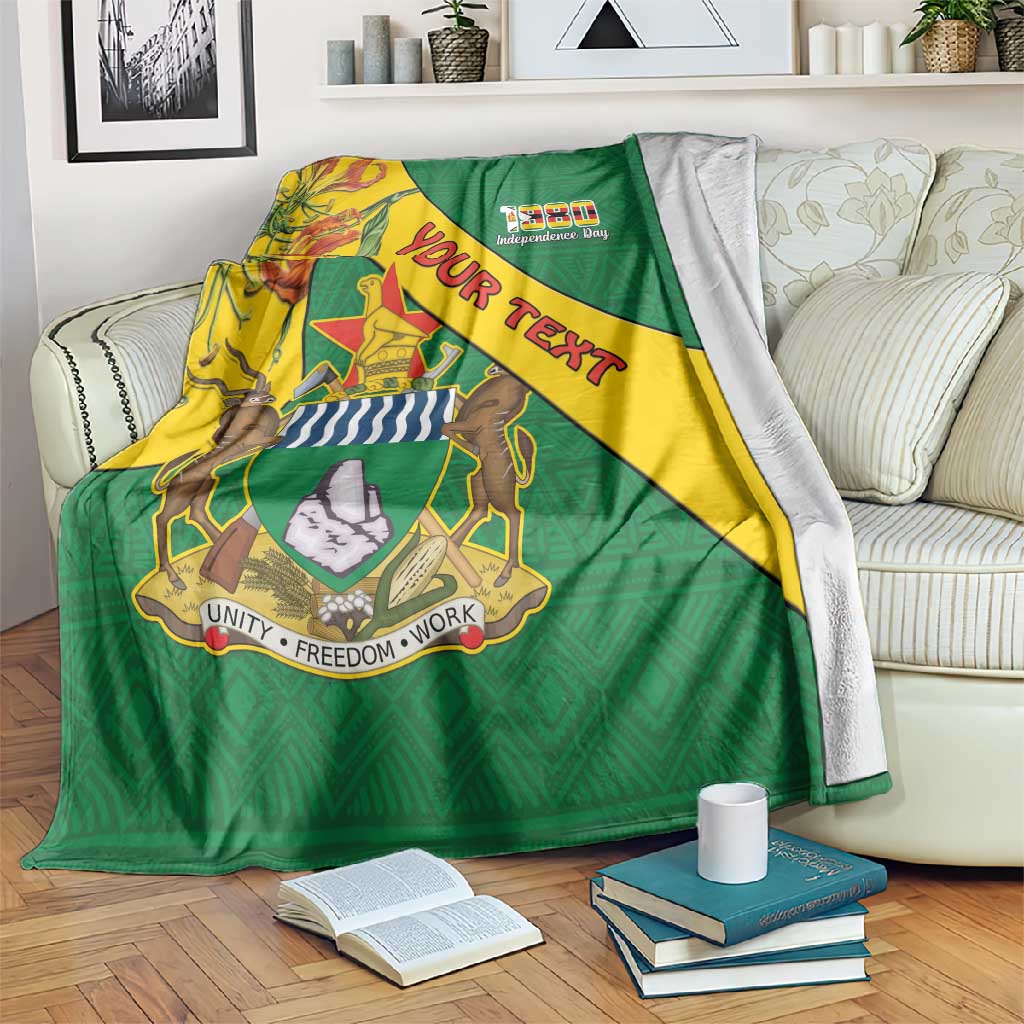Personalised Proudly Zimbabwe Blanket Happy Independence Day LT15
