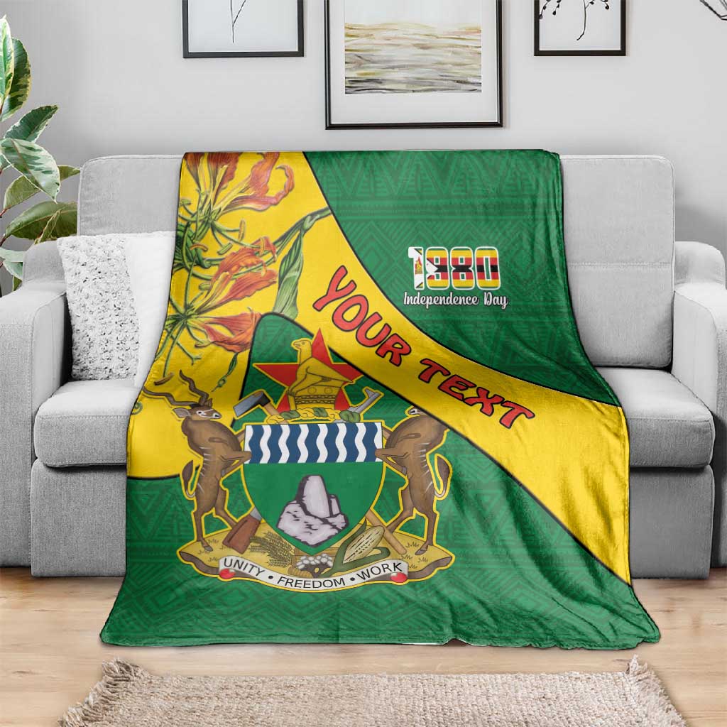 Personalised Proudly Zimbabwe Blanket Happy Independence Day LT15