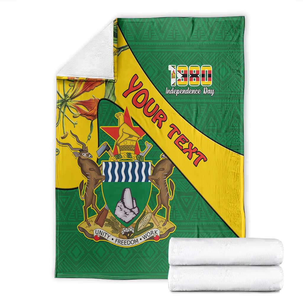 Personalised Proudly Zimbabwe Blanket Happy Independence Day LT15