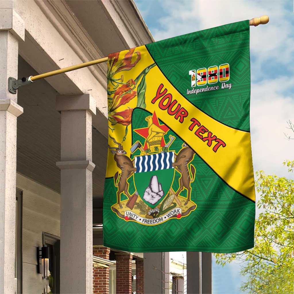 Personalised Proudly Zimbabwe Garden Flag Happy Independence Day LT15