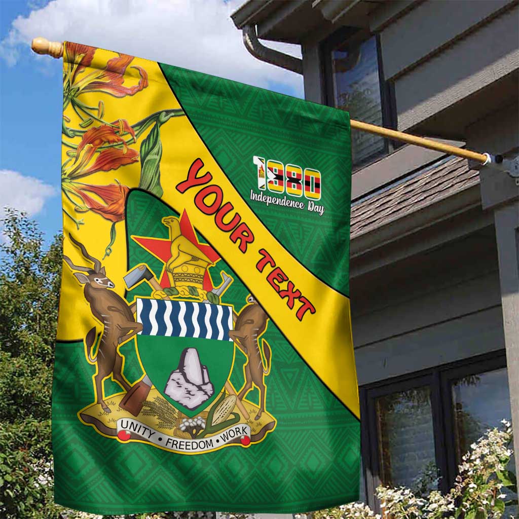 Personalised Proudly Zimbabwe Garden Flag Happy Independence Day LT15