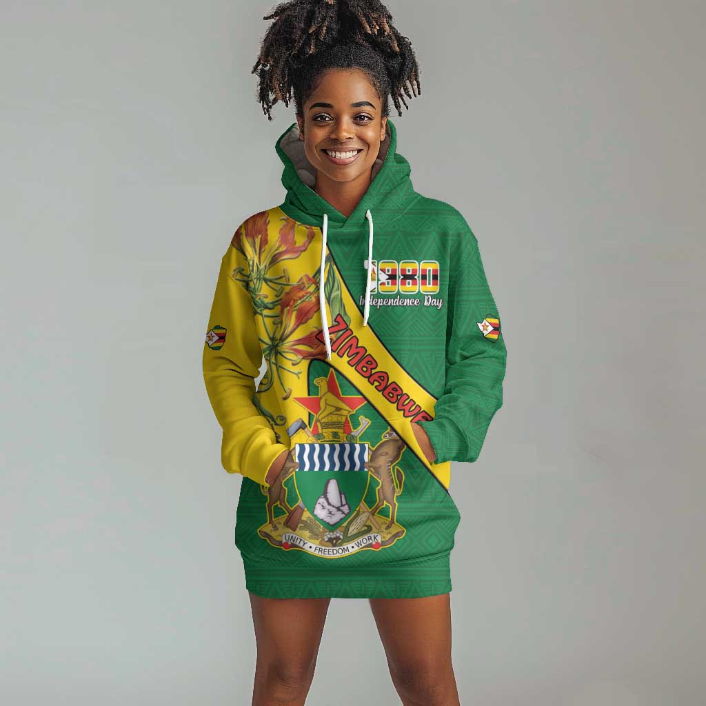 Personalised Proudly Zimbabwe Hoodie Dress Happy Independence Day LT15