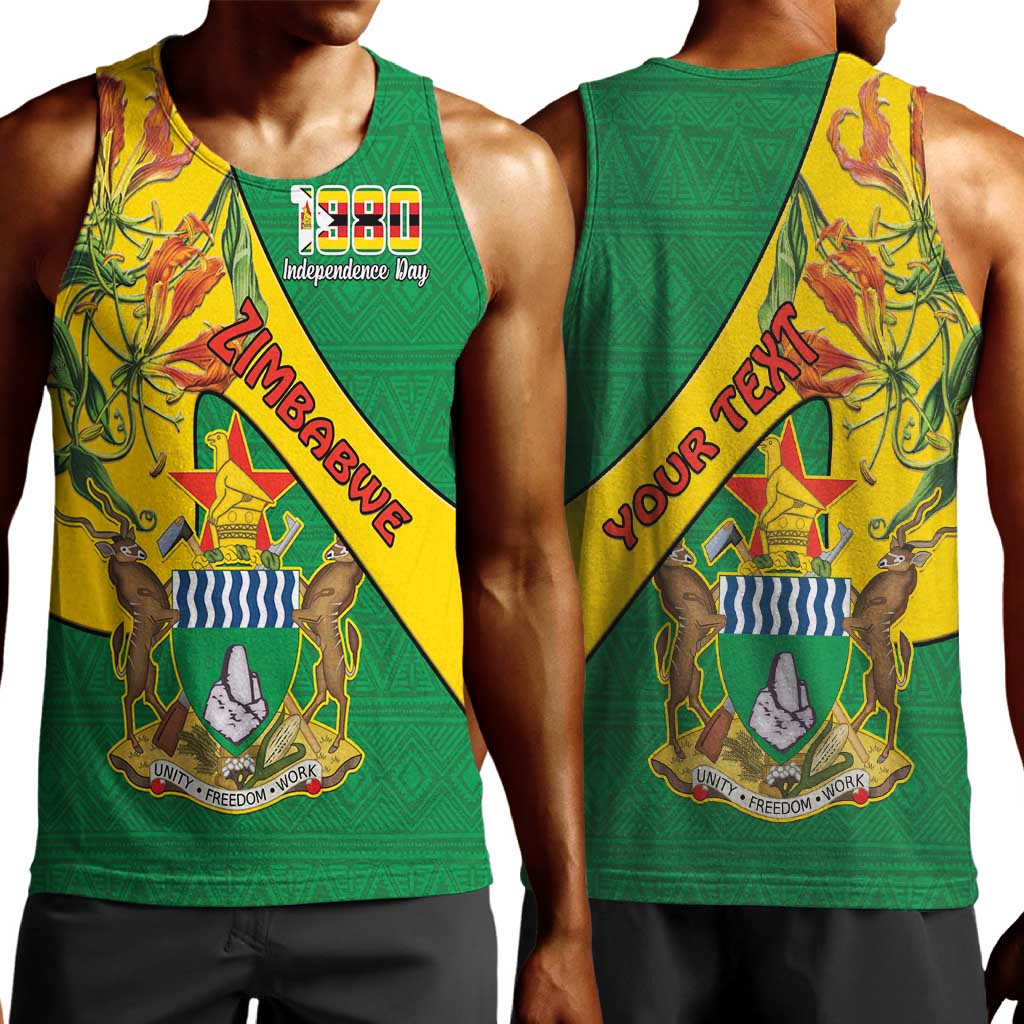 Personalised Proudly Zimbabwe Men Tank Top Happy Independence Day LT15