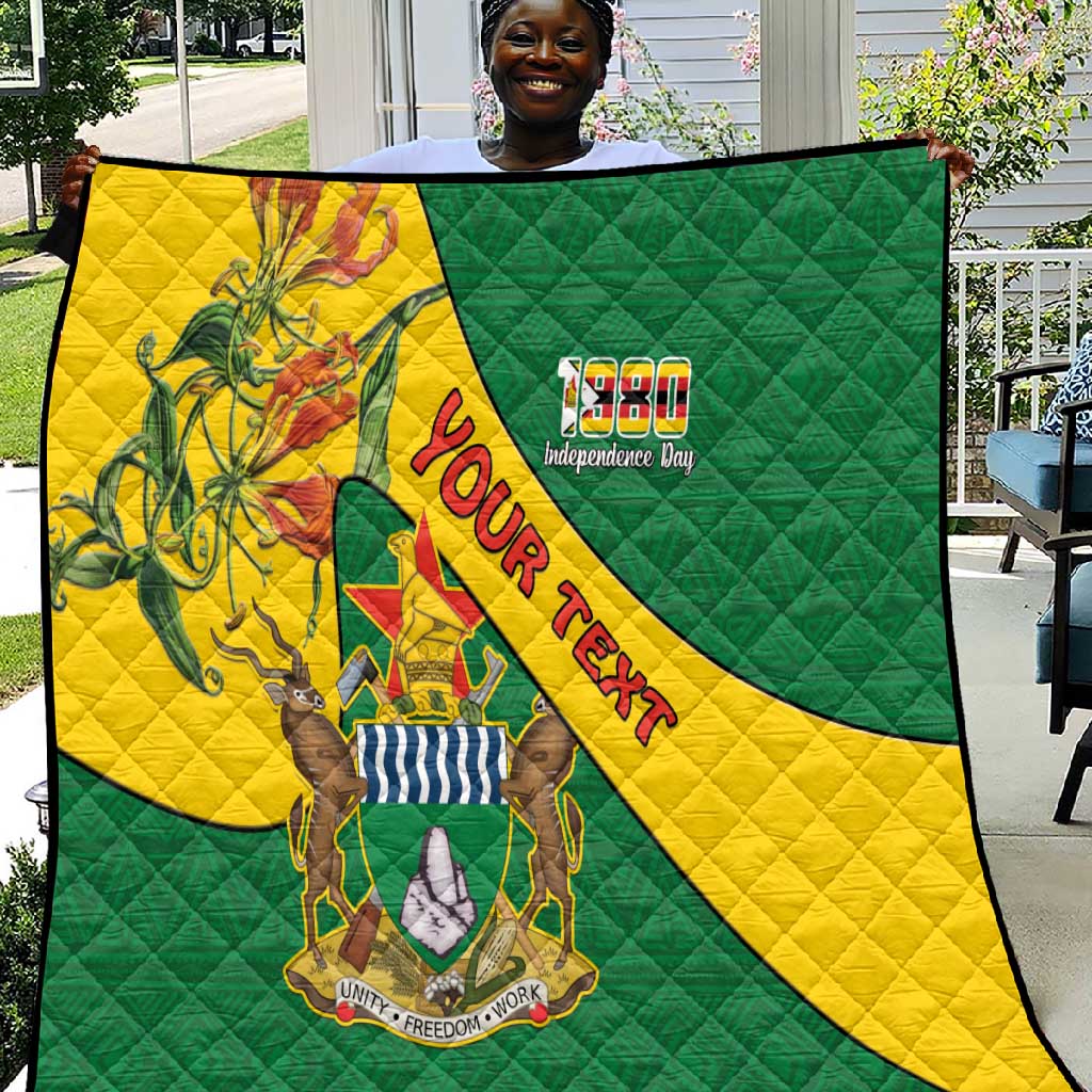 Personalised Proudly Zimbabwe Quilt Happy Independence Day LT15