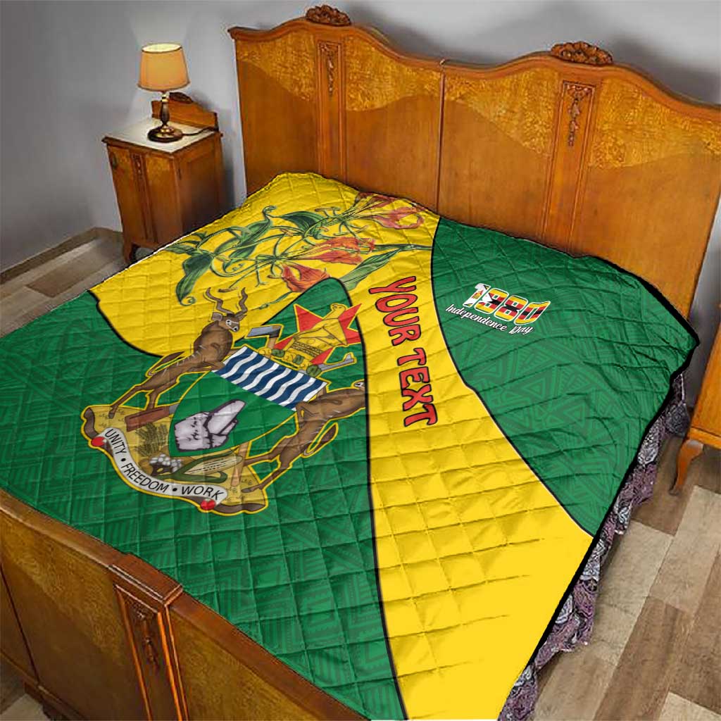 Personalised Proudly Zimbabwe Quilt Happy Independence Day LT15
