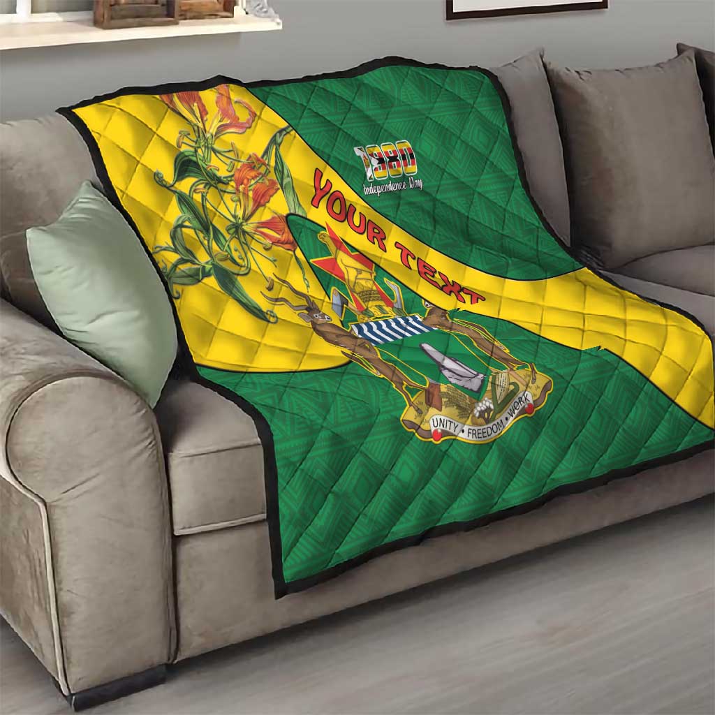 Personalised Proudly Zimbabwe Quilt Happy Independence Day LT15