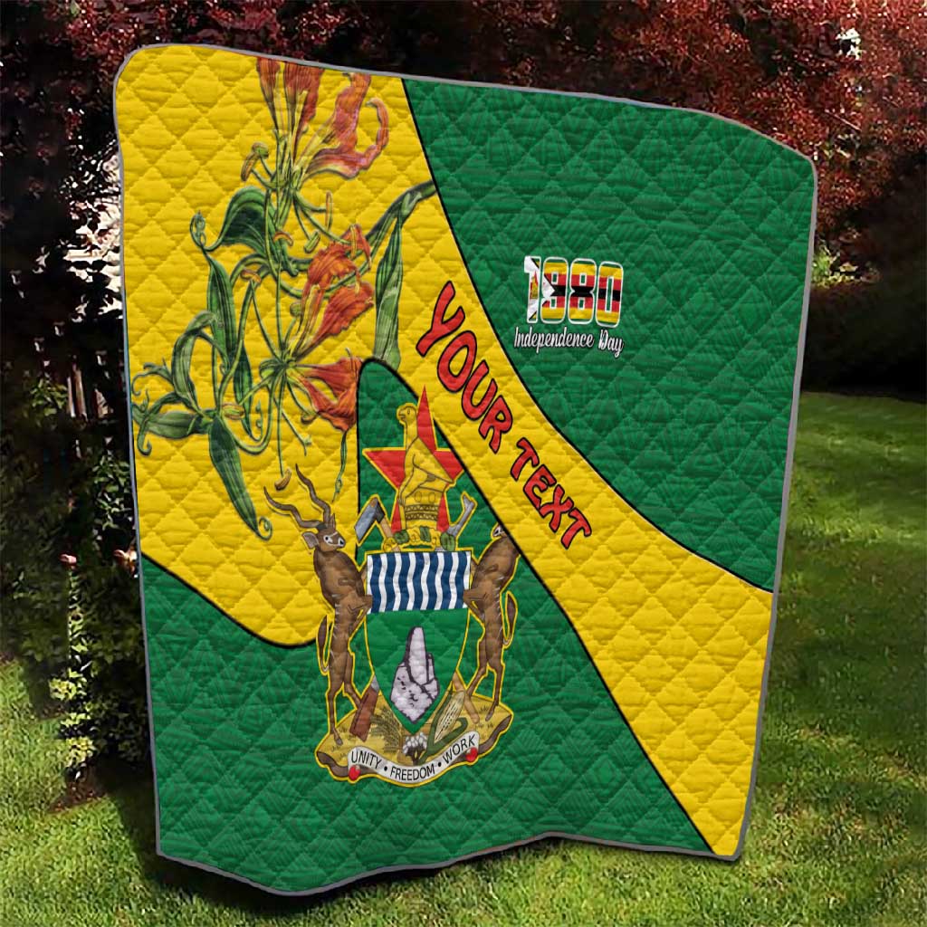 Personalised Proudly Zimbabwe Quilt Happy Independence Day LT15