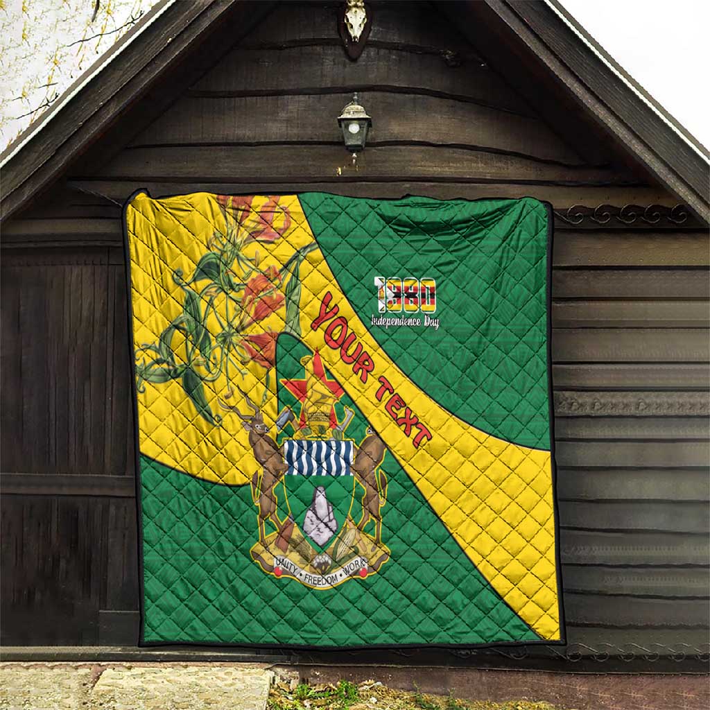 Personalised Proudly Zimbabwe Quilt Happy Independence Day LT15