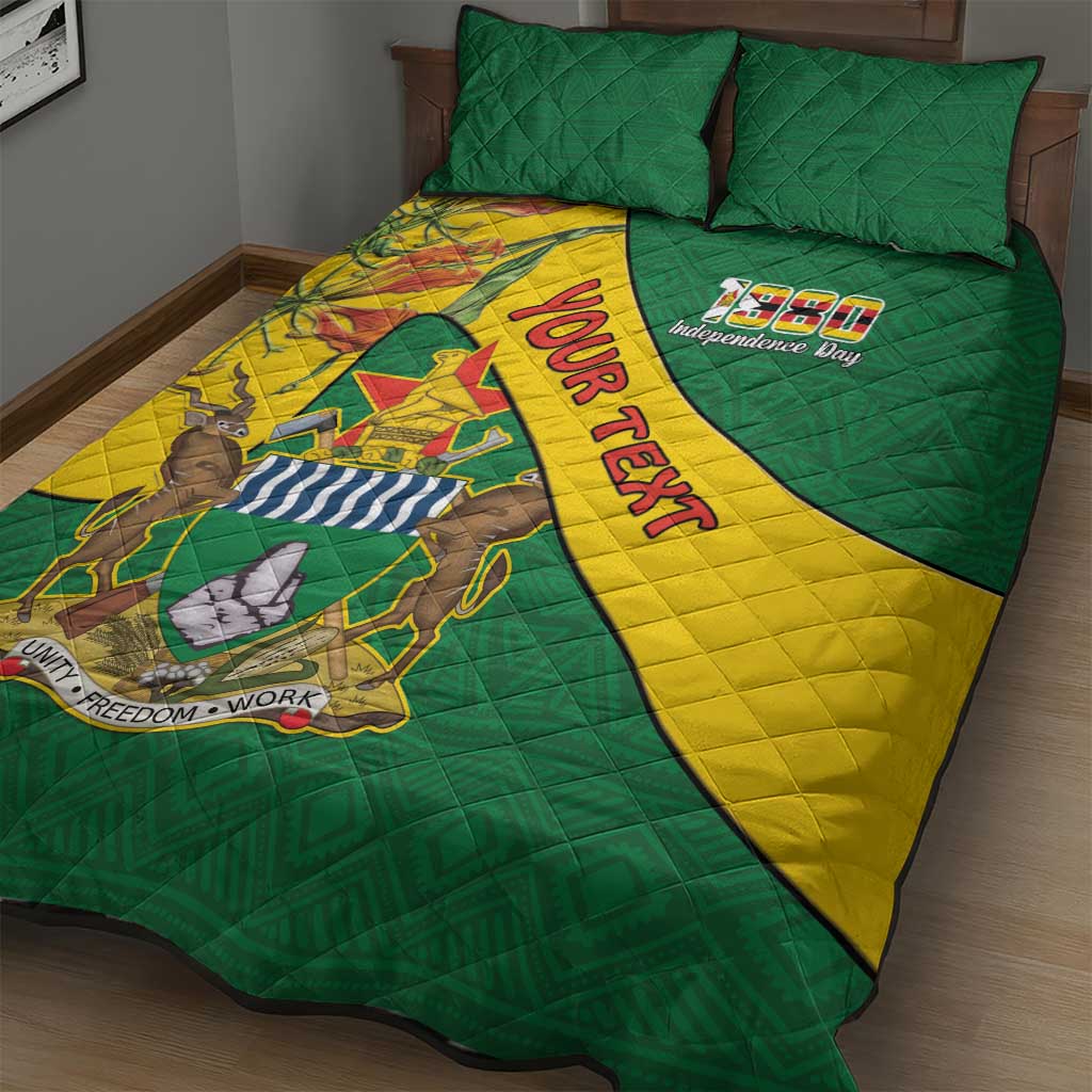 Personalised Proudly Zimbabwe Quilt Bed Set Happy Independence Day LT15