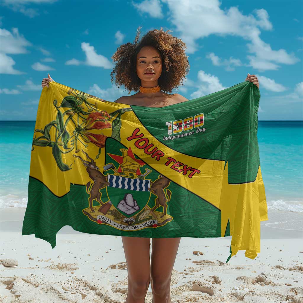 Personalised Proudly Zimbabwe Sarong Happy Independence Day LT15