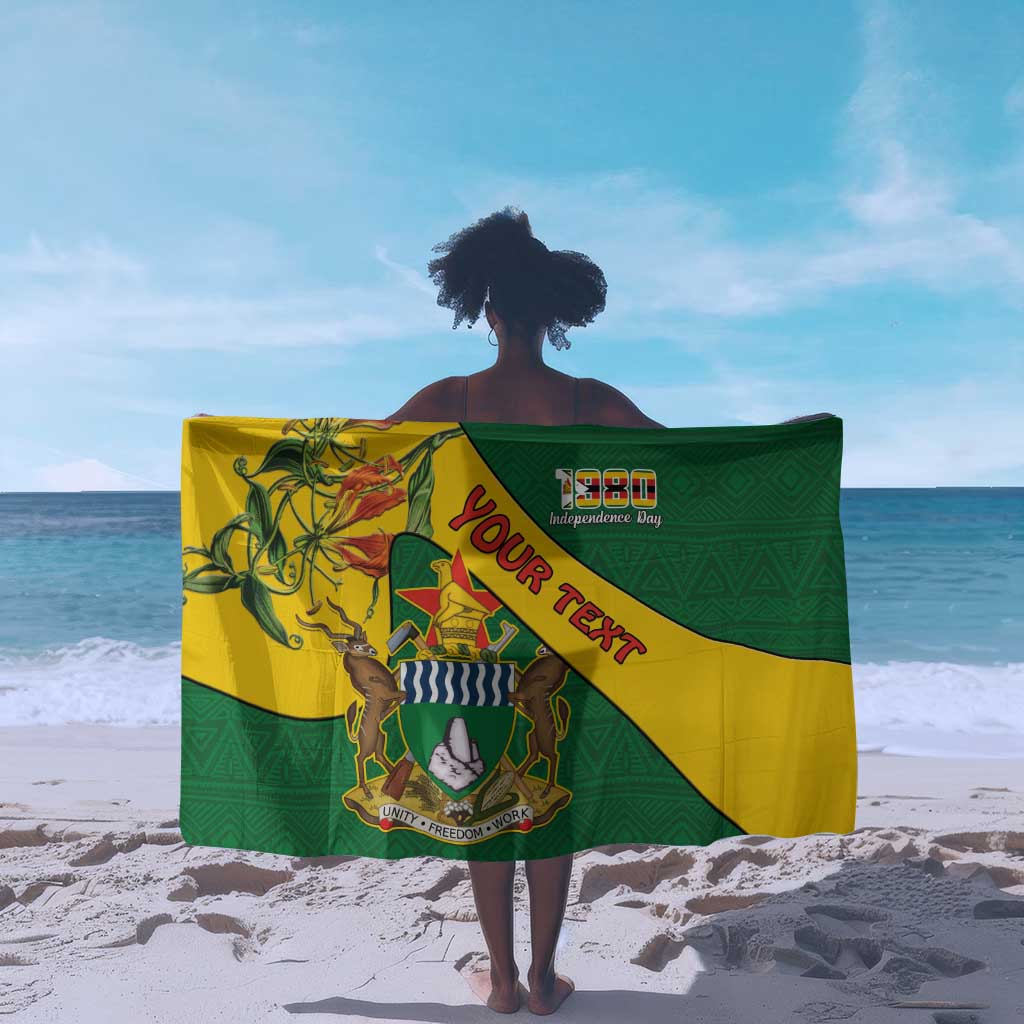 Personalised Proudly Zimbabwe Sarong Happy Independence Day LT15