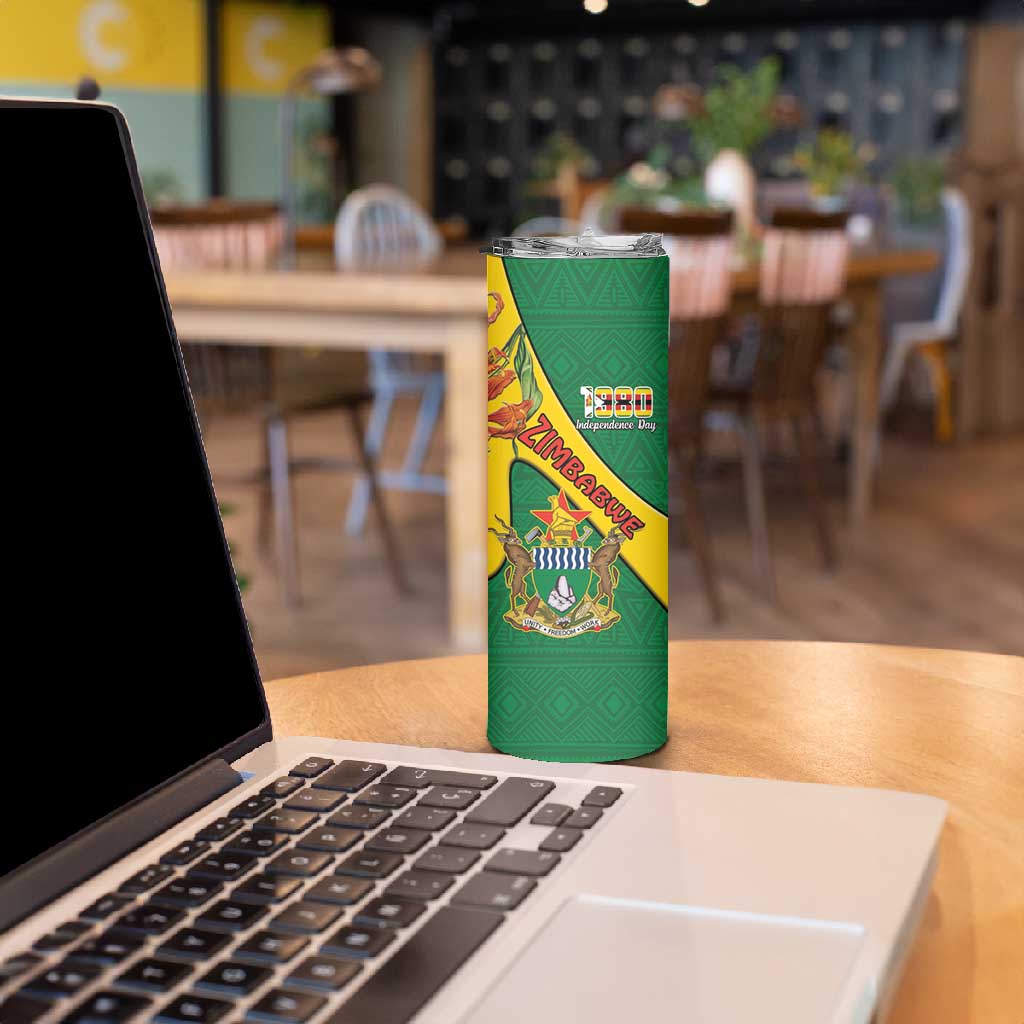 Personalised Proudly Zimbabwe Skinny Tumbler Happy Independence Day LT15