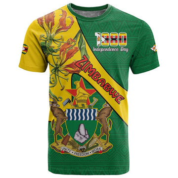 Personalised Proudly Zimbabwe T shirt Happy Independence Day LT15
