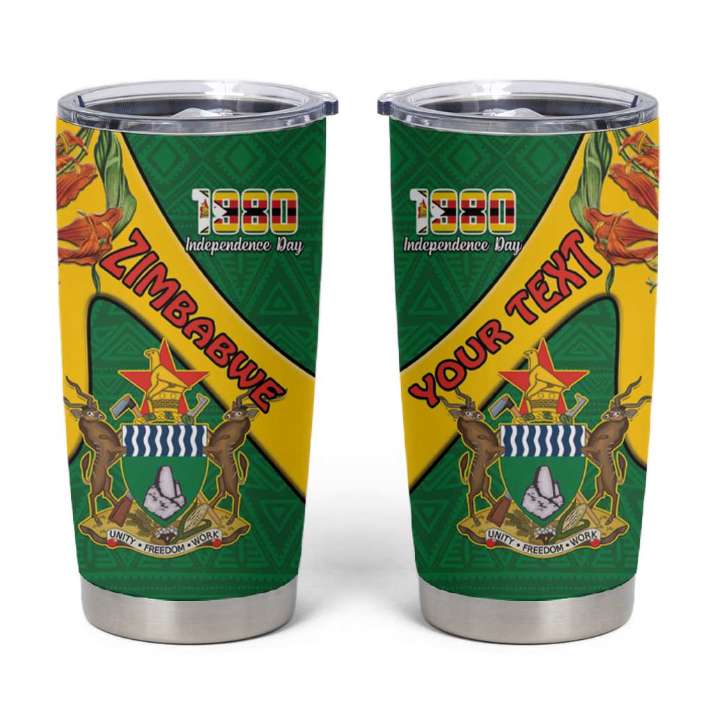 Personalised Proudly Zimbabwe Tumbler Cup Happy Independence Day LT15