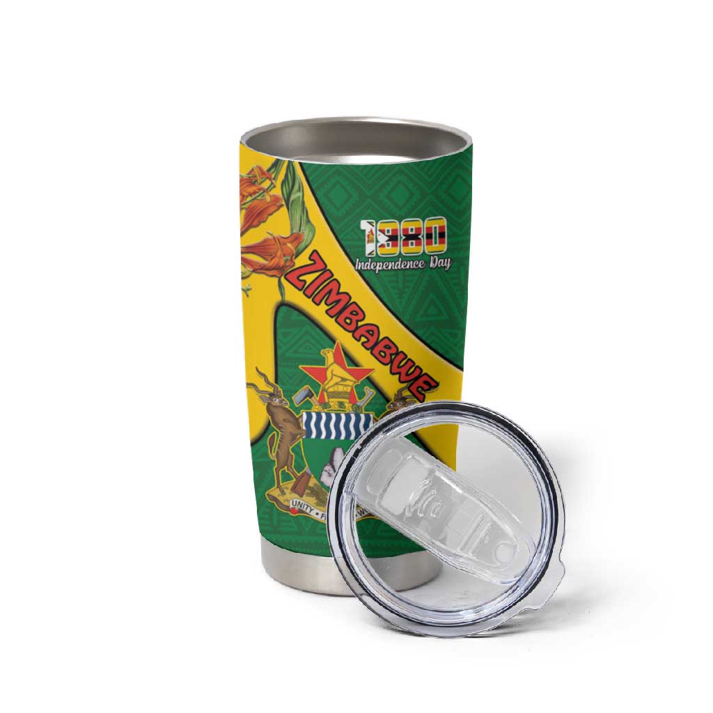 Personalised Proudly Zimbabwe Tumbler Cup Happy Independence Day LT15