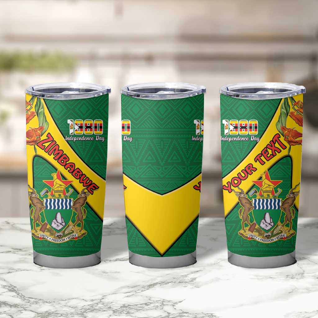 Personalised Proudly Zimbabwe Tumbler Cup Happy Independence Day LT15
