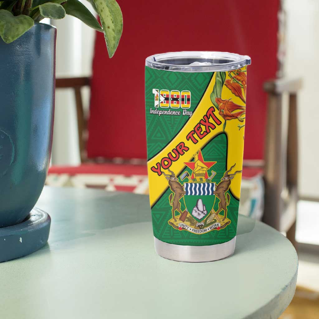 Personalised Proudly Zimbabwe Tumbler Cup Happy Independence Day LT15