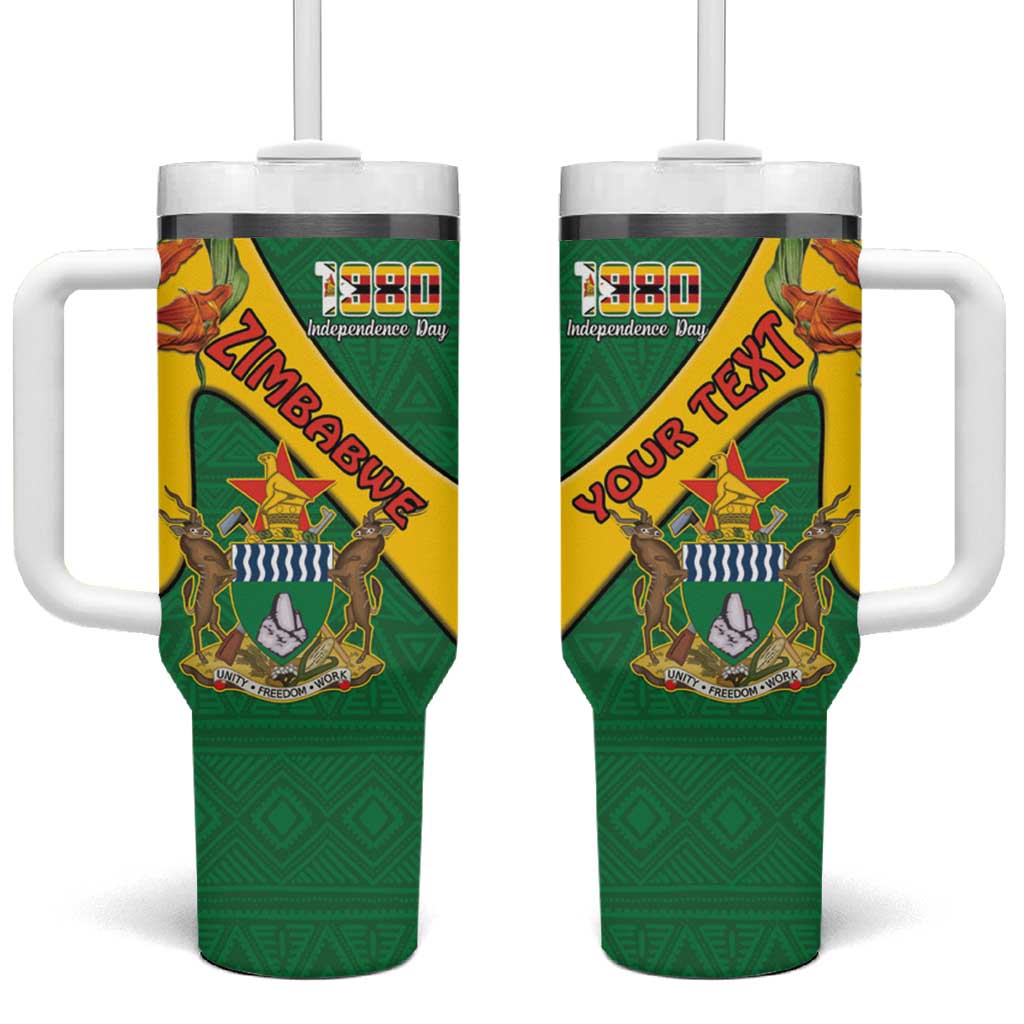 Personalised Proudly Zimbabwe Tumbler With Handle Happy Independence Day LT15