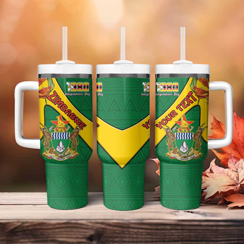 Personalised Proudly Zimbabwe Tumbler With Handle Happy Independence Day LT15