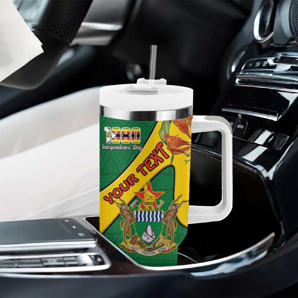 Personalised Proudly Zimbabwe Tumbler With Handle Happy Independence Day LT15