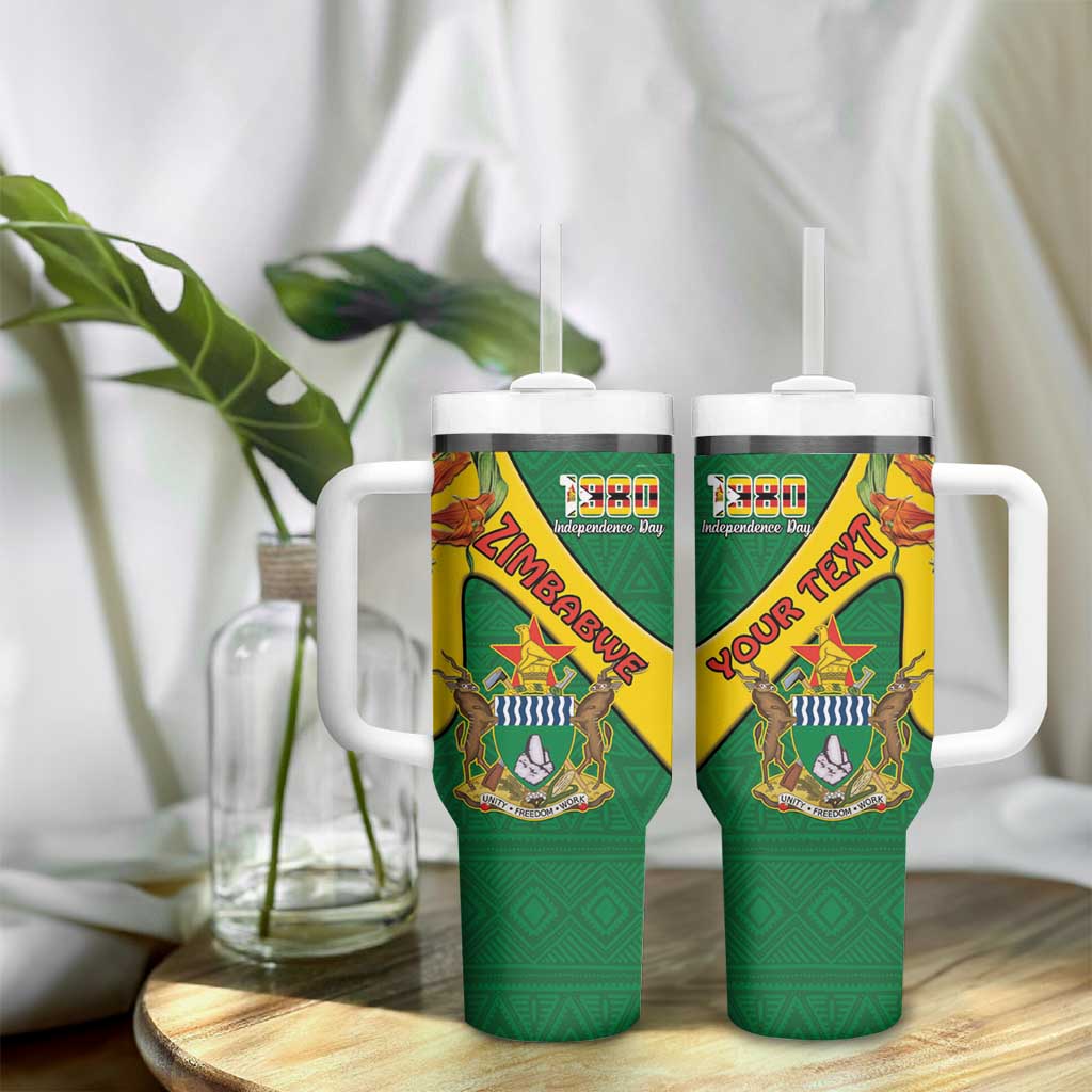 Personalised Proudly Zimbabwe Tumbler With Handle Happy Independence Day LT15