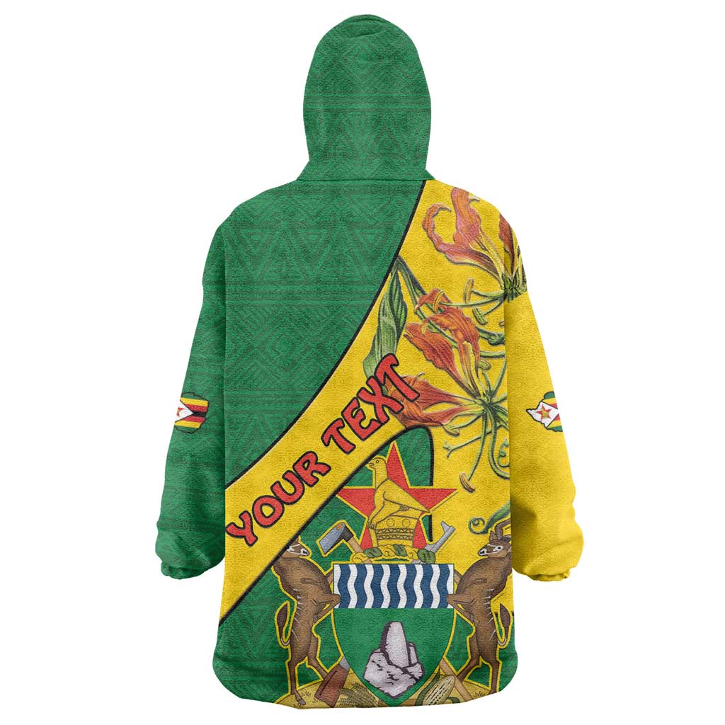 Personalised Proudly Zimbabwe Wearable Blanket Hoodie Happy Independence Day LT15