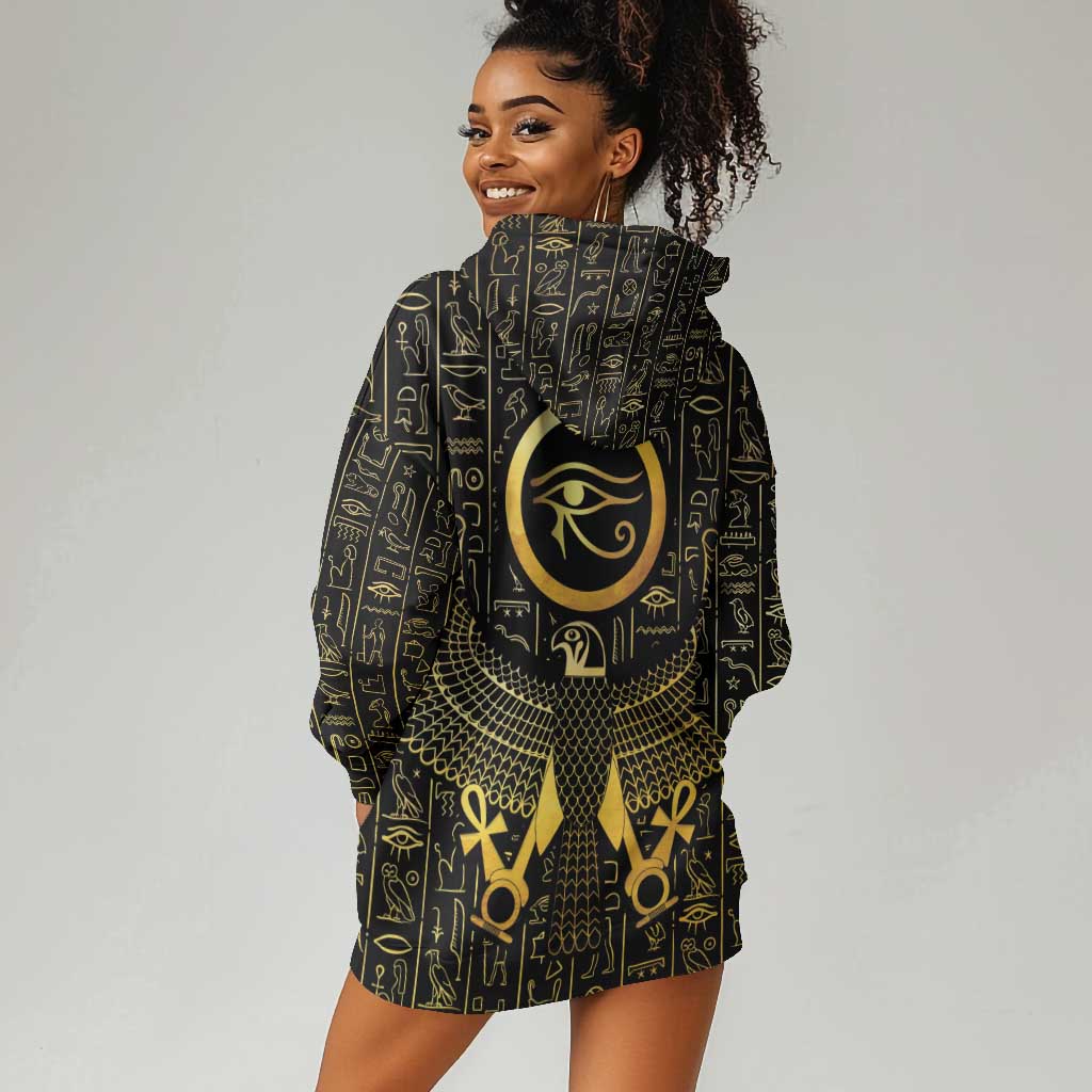 Ancient Egyptian Hoodie Dress Horus Falcon God LT15