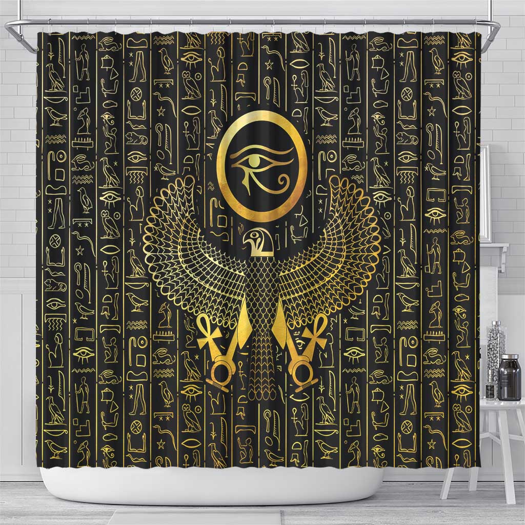 Ancient Egyptian Shower Curtain Horus Falcon God LT15