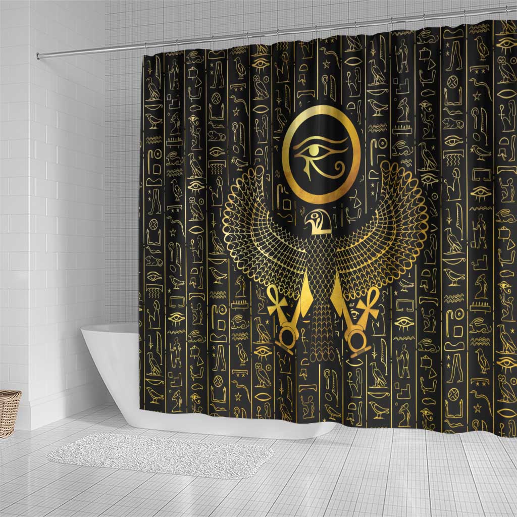 Ancient Egyptian Shower Curtain Horus Falcon God LT15