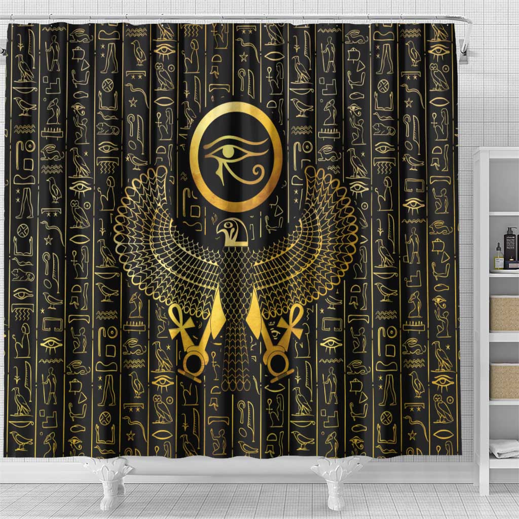 Ancient Egyptian Shower Curtain Horus Falcon God LT15