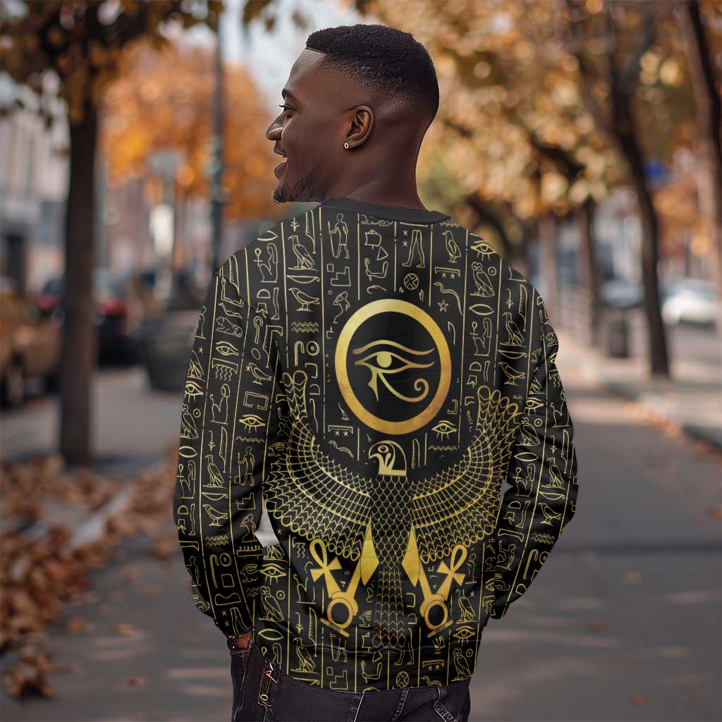 Ancient Egyptian Sweatshirt Horus Falcon God LT15