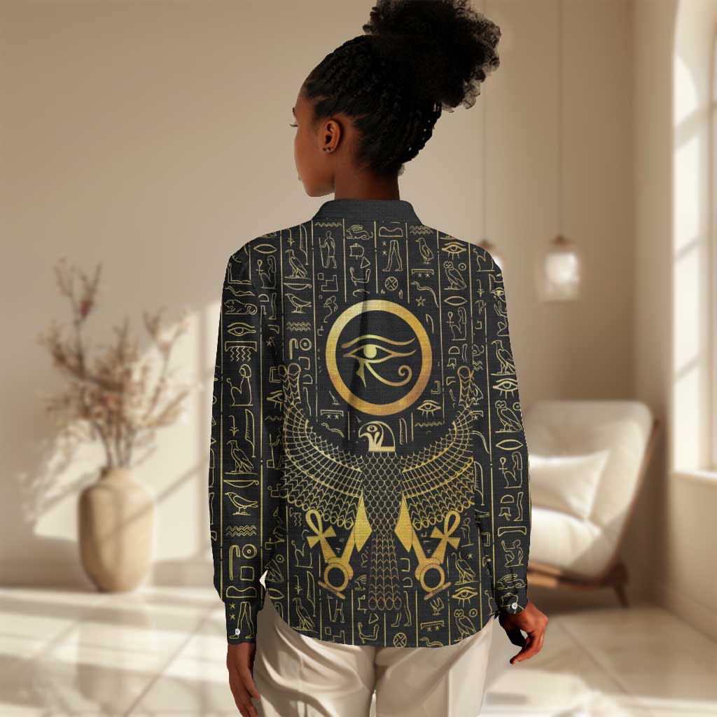 Ancient Egyptian Women Casual Shirt Horus Falcon God LT15
