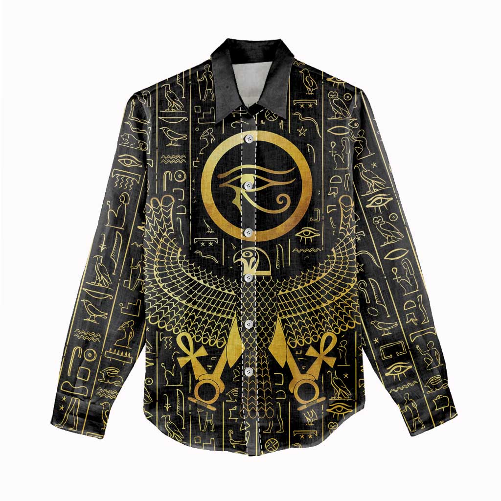 Ancient Egyptian Women Casual Shirt Horus Falcon God LT15