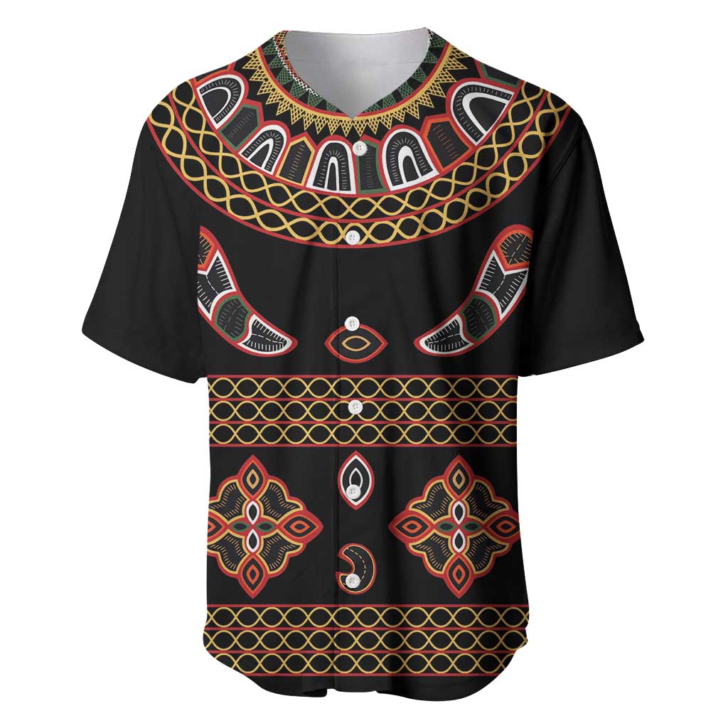 Cameroon Traditional Toghu Pattern Baseball Jersey LT15