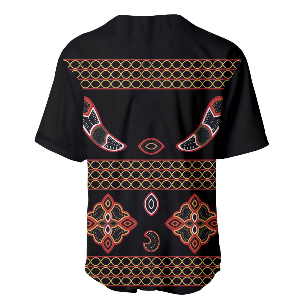 Cameroon Traditional Toghu Pattern Baseball Jersey LT15