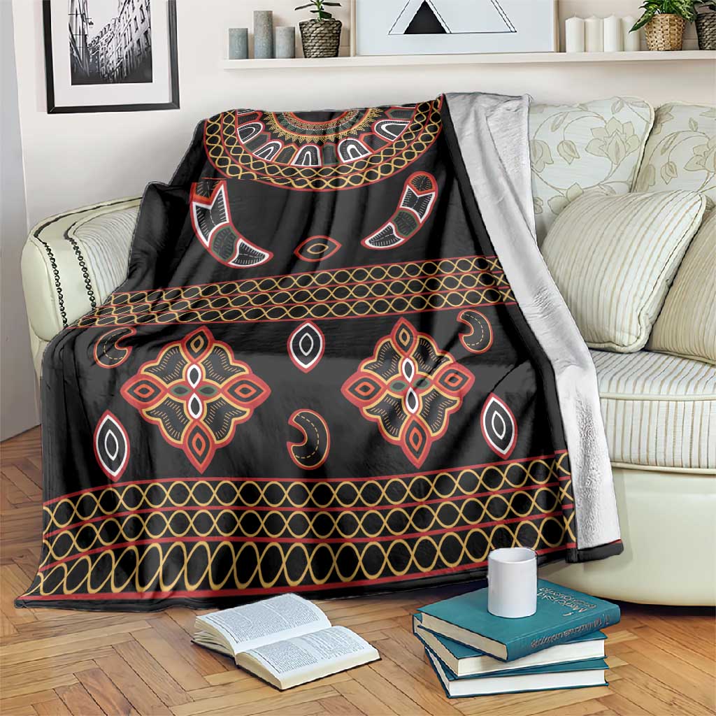Cameroon Traditional Toghu Pattern Blanket LT15