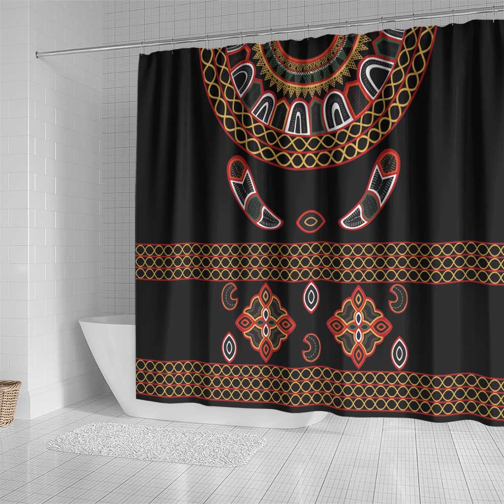 Toghu Shower Curtain Cameroon Traditional Pattern LT15