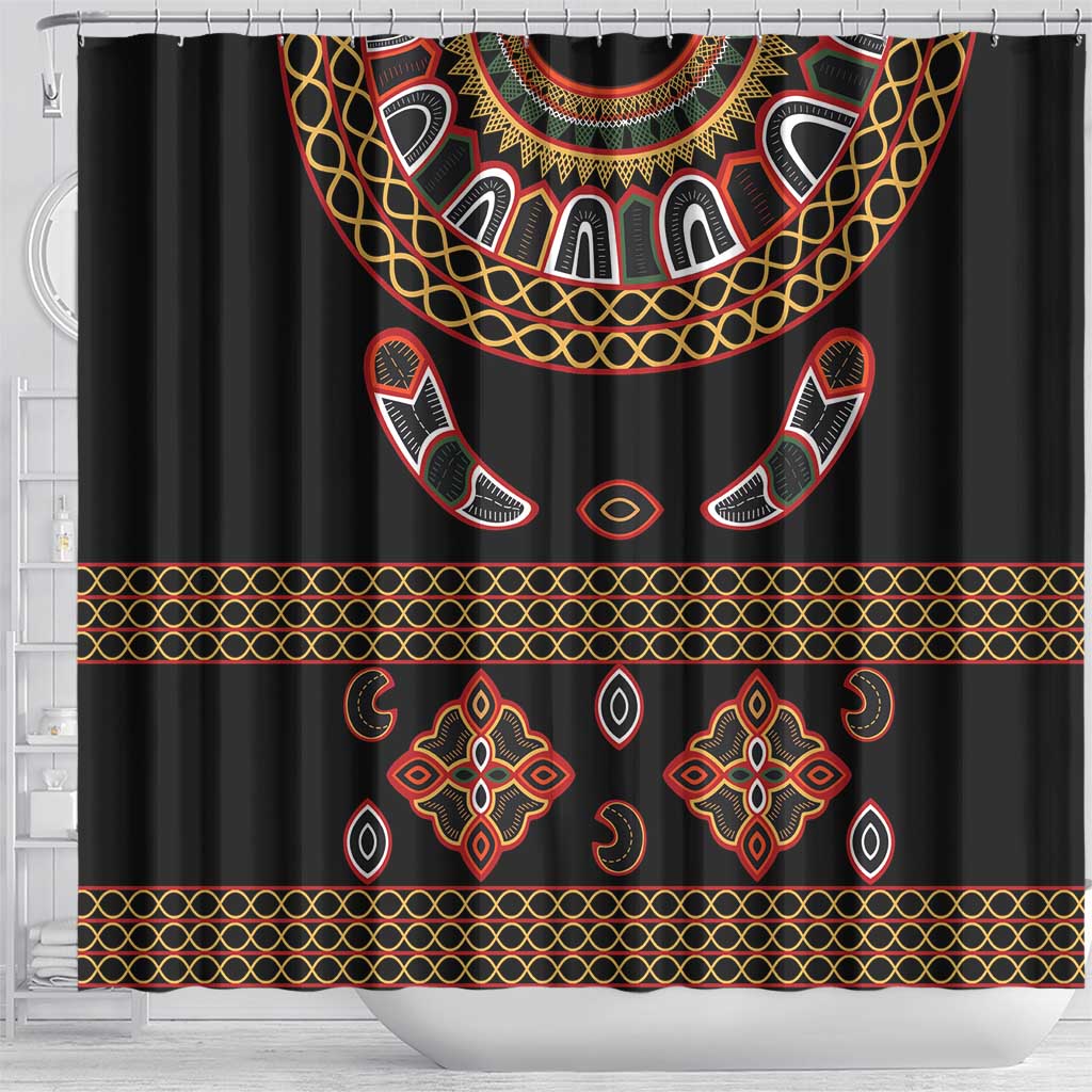 Toghu Shower Curtain Cameroon Traditional Pattern LT15