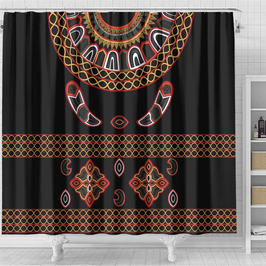 Toghu Shower Curtain Cameroon Traditional Pattern LT15