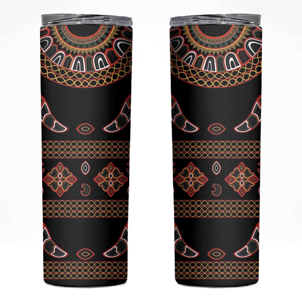 Cameroon Traditional Toghu Pattern Skinny Tumbler LT15