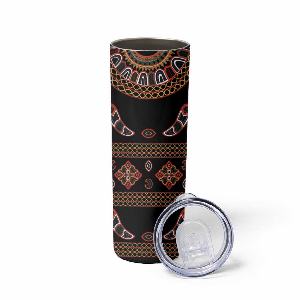 Cameroon Traditional Toghu Pattern Skinny Tumbler LT15