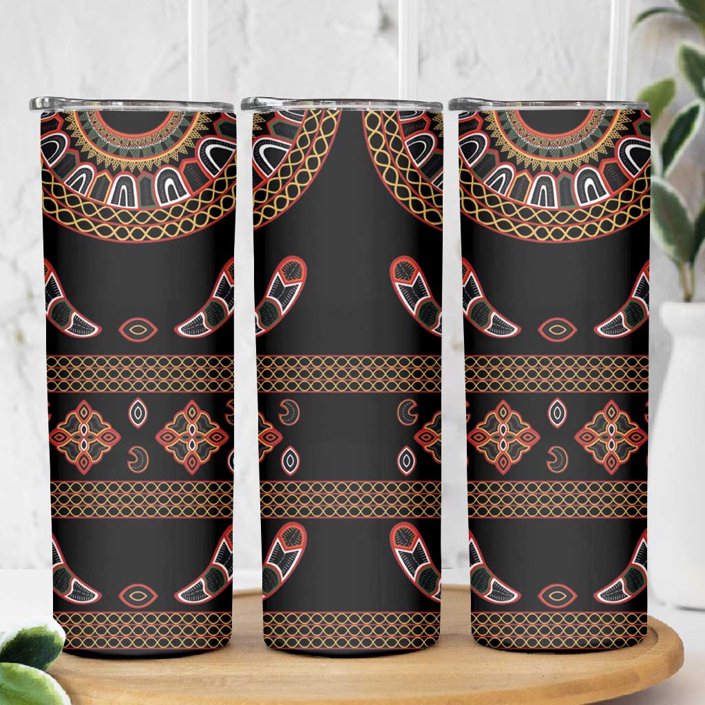 Cameroon Traditional Toghu Pattern Skinny Tumbler LT15
