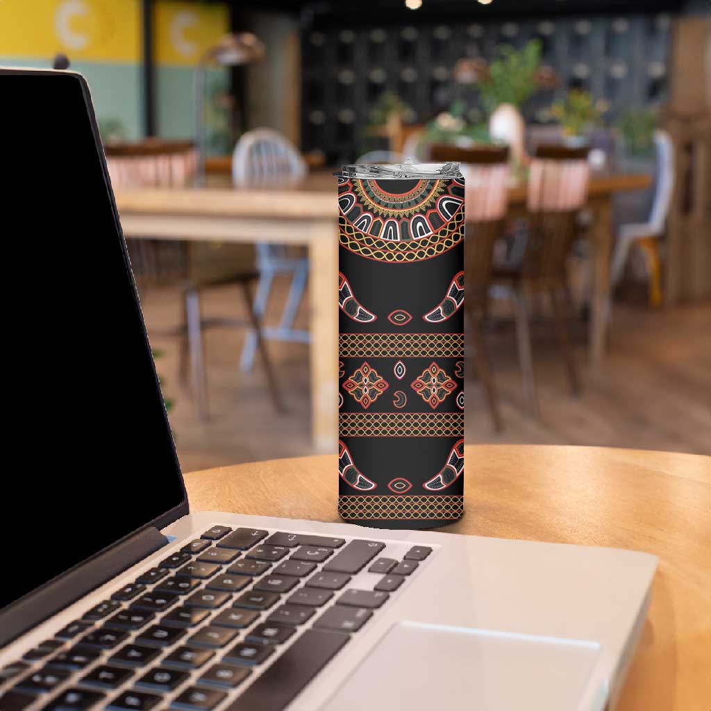 Cameroon Traditional Toghu Pattern Skinny Tumbler LT15