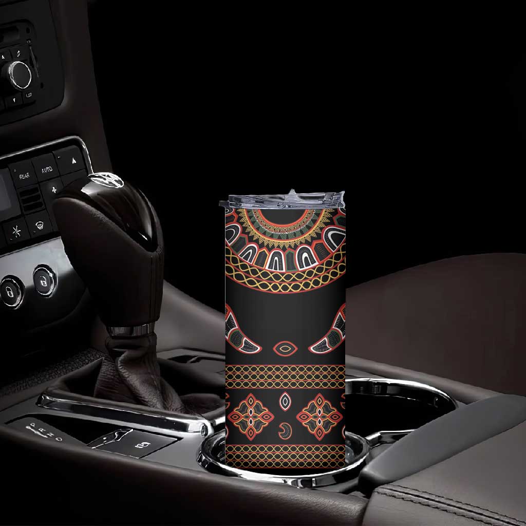 Cameroon Traditional Toghu Pattern Skinny Tumbler LT15