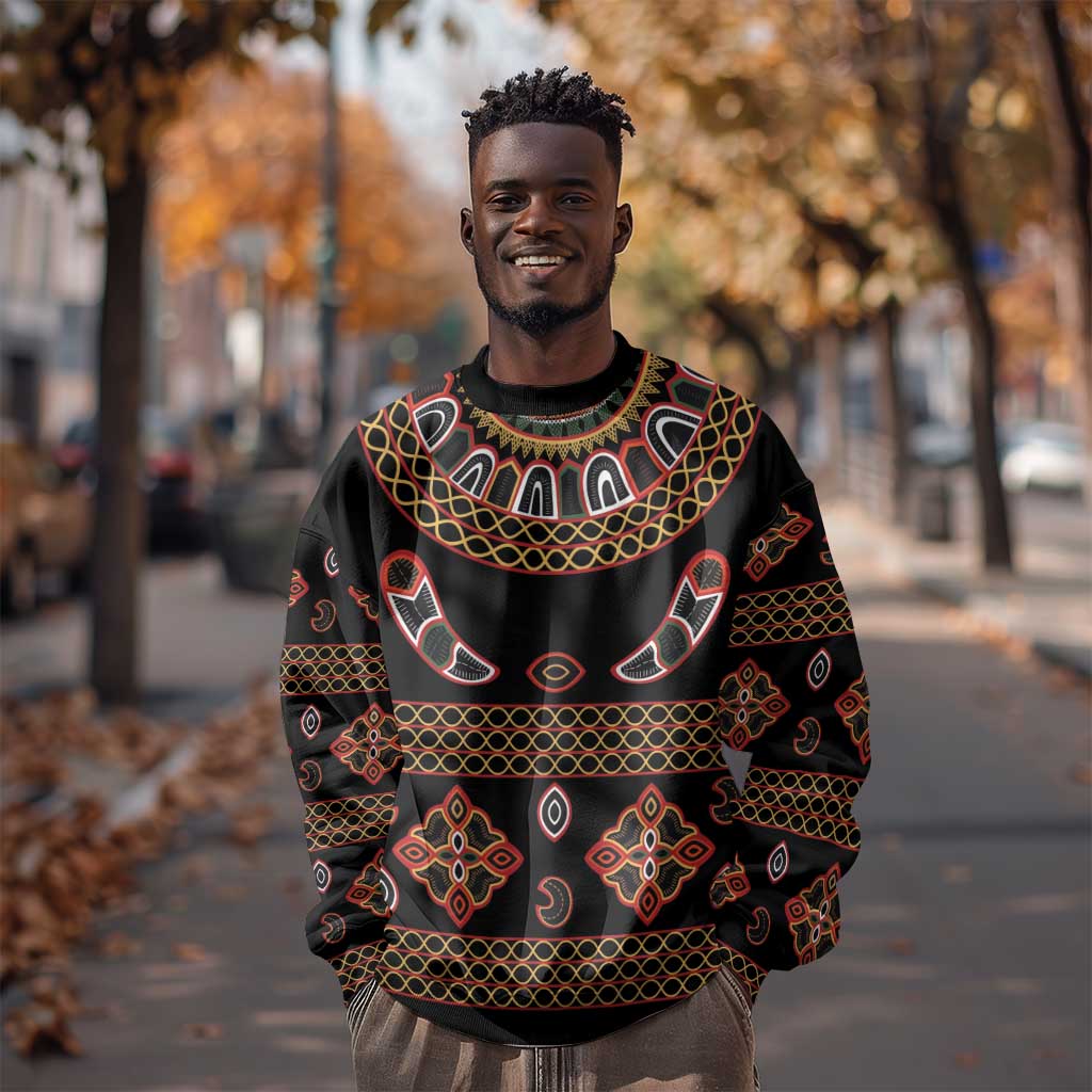 Cameroon Traditional Toghu Pattern Sweatshirt LT15