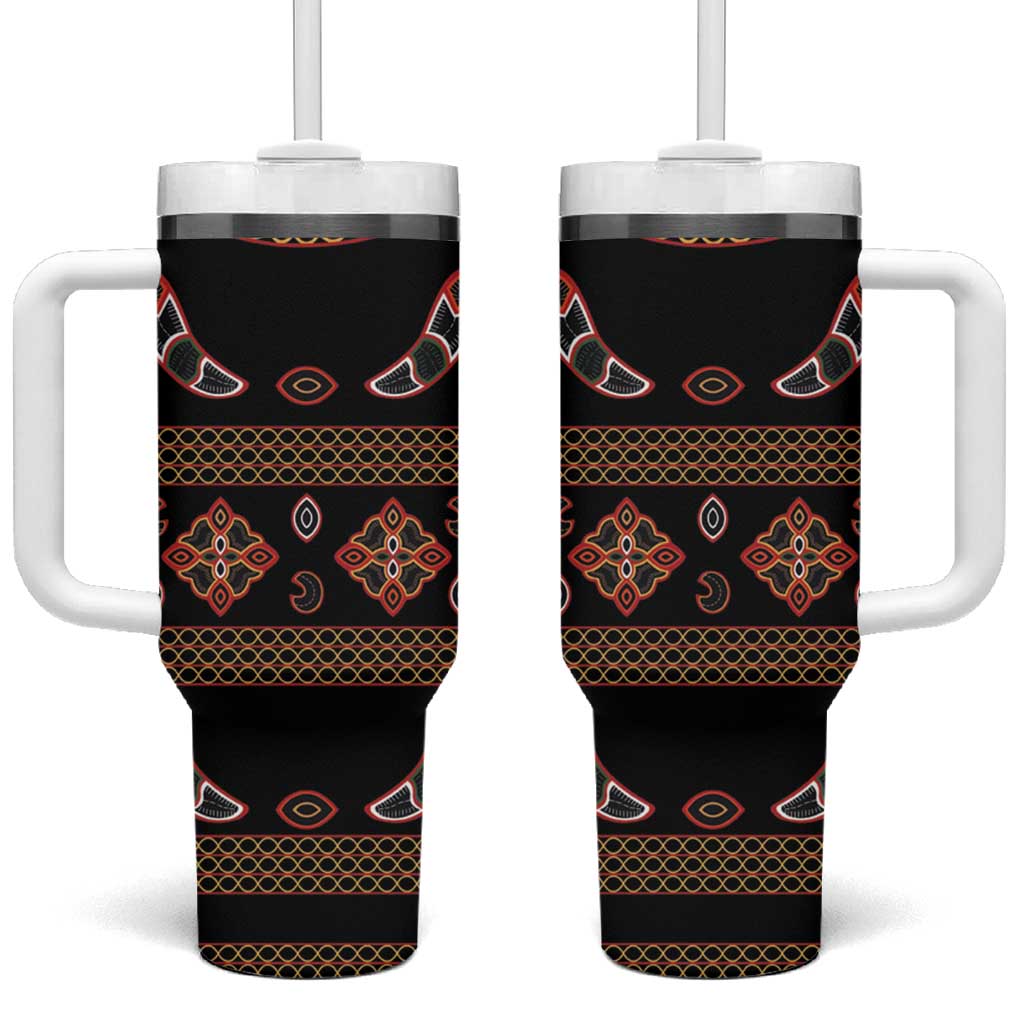 Cameroon Traditional Toghu Pattern Tumbler With Handle LT15