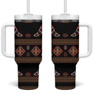 Cameroon Traditional Toghu Pattern Tumbler With Handle LT15