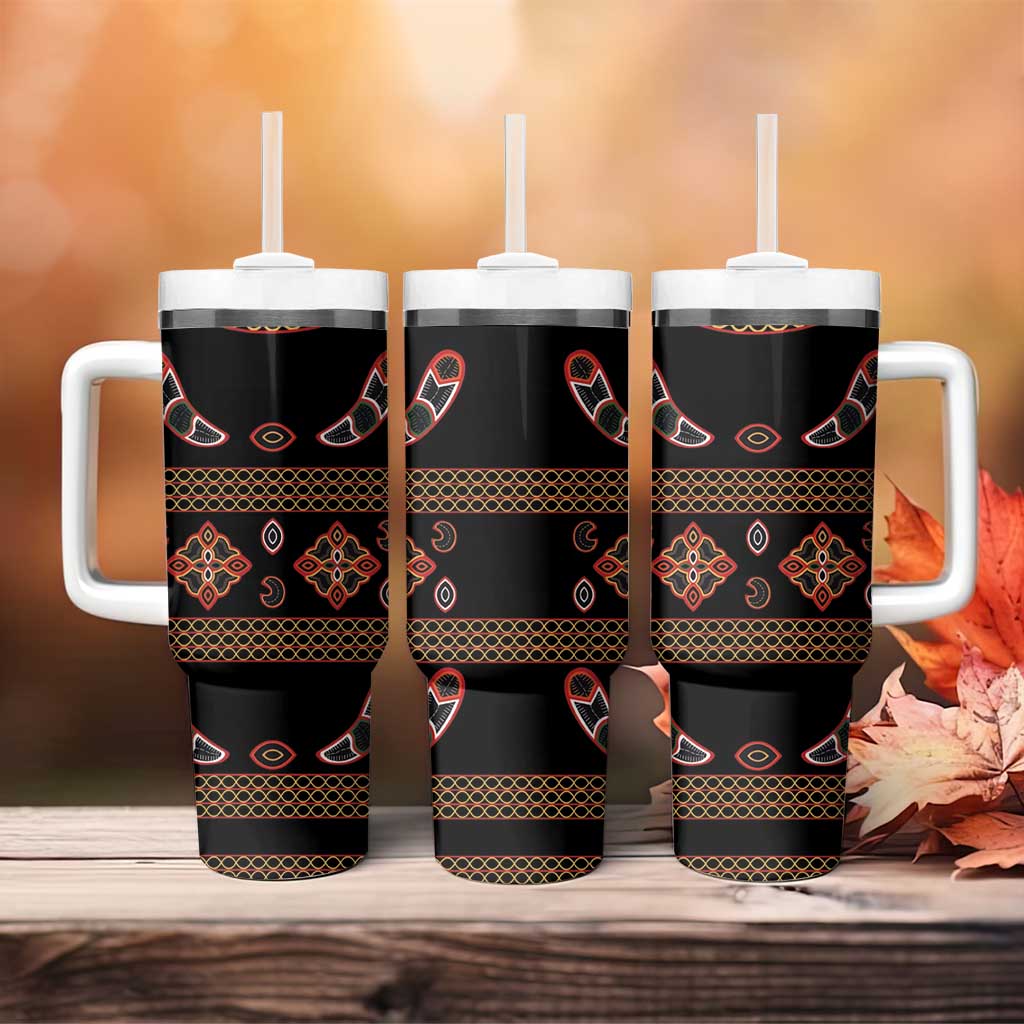 Cameroon Traditional Toghu Pattern Tumbler With Handle LT15