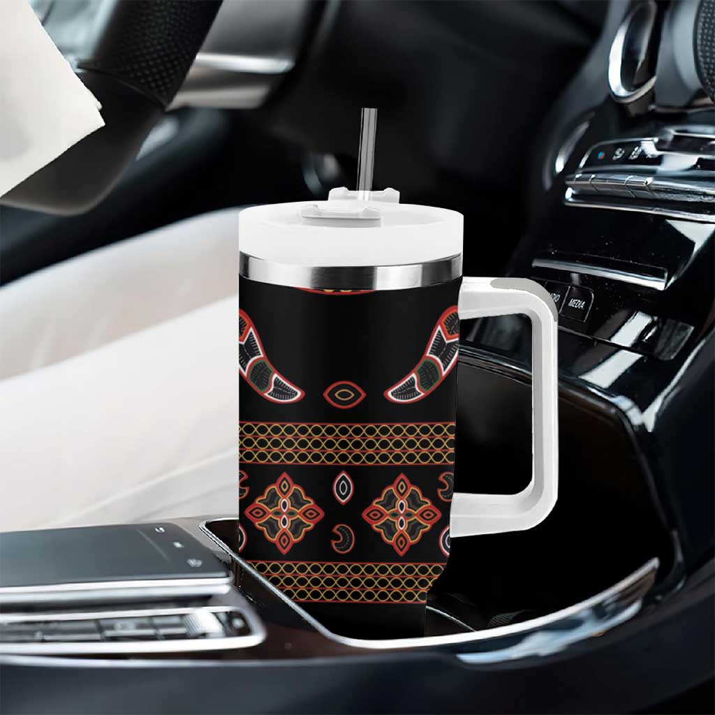 Cameroon Traditional Toghu Pattern Tumbler With Handle LT15